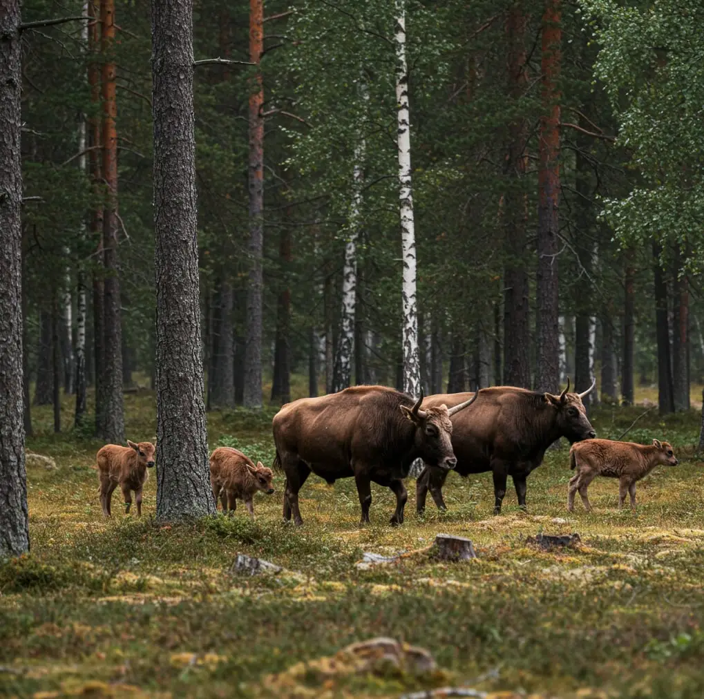 Rewilding och visenter i svensk skog