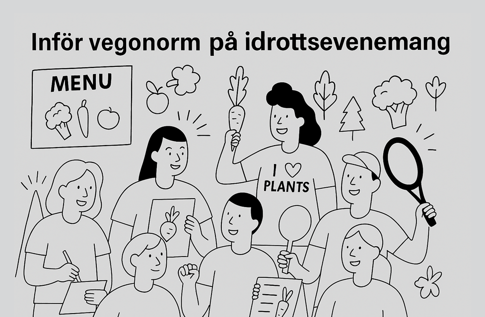 Inför vegonorm på idrottsevenemang
