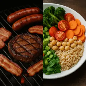 rött kött chark tjocktarmscancer
