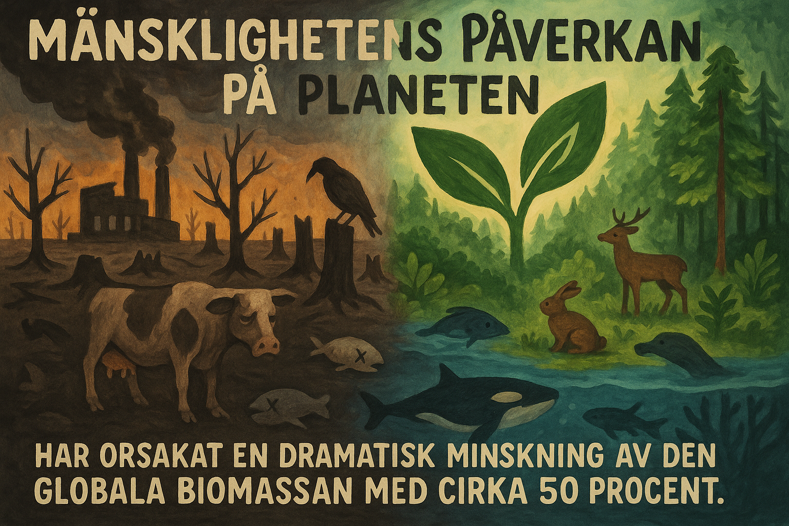 Mänsklighetens påverkan på biomassan
