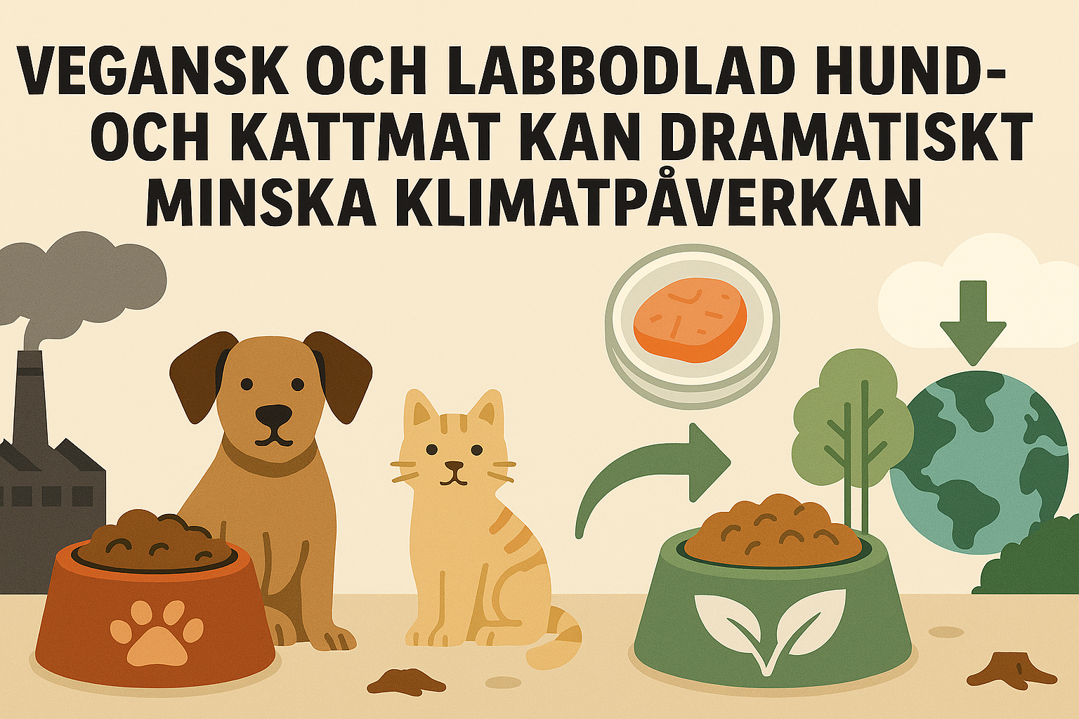 Vegansk labbodlad hund- och kattmat