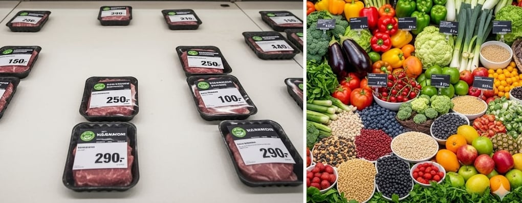 köttbrist och frukt