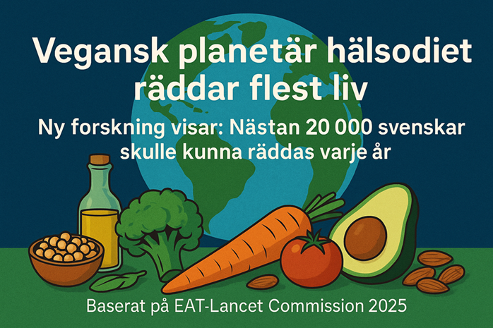 Vegansk planetär hälsodiet räddar flest liv